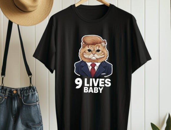 Cat Trump Png: 9 Lives Baby Design for Political Humor