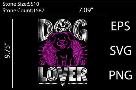 Dog Lover Rhinestone Templates Design: Creative Sparkle
