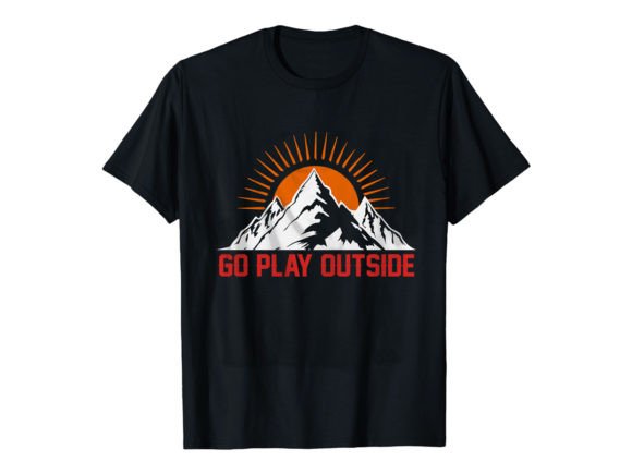 Excellent Go Play Outside T-Shirt Design: Versatile Asset