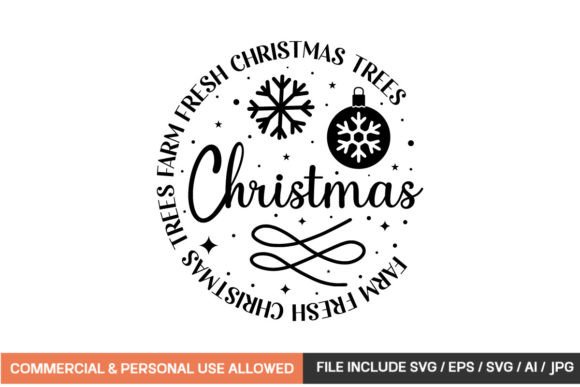 Farm Fresh Christmas Trees Svg Design: A Designer's Holiday Asset
