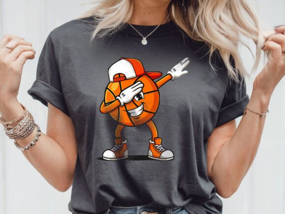 Funny Basketball Dabbing T-Shirt Design: A Slam Dunk for Creative Projects