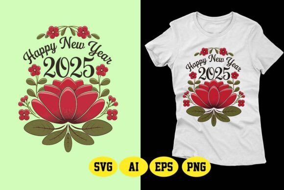 Happy New Year 2025 T-shir Design 59: A Designer's Asset