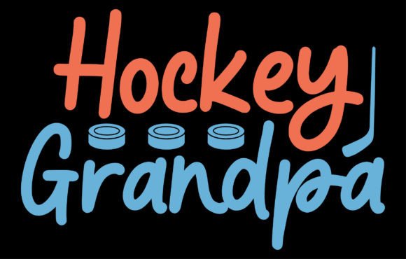 Hockey Grandpa T-shirt Design for Creative Projects
