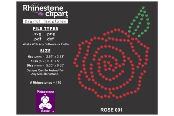 Rhinestone Template Design ROSE 001: Elevate Your Creative Projects